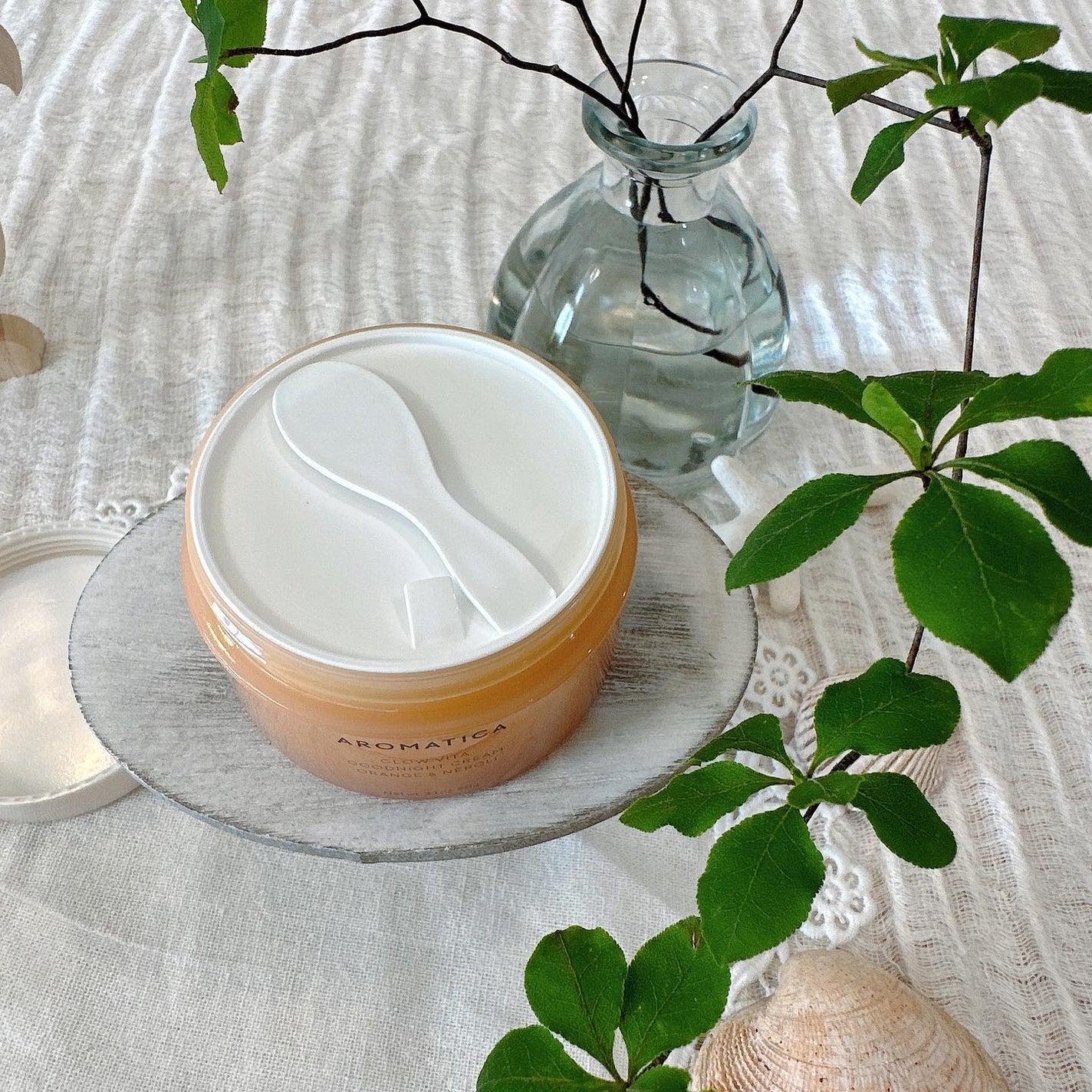 グロービタグットナイトクリーム/AROMATICA/フェイスクリームを使ったクチコミ(2枚目)