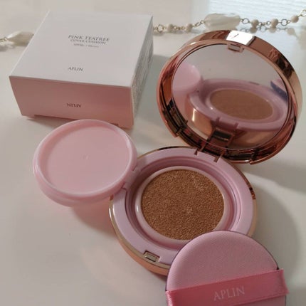 ピンクティーツリーカバークッション/APLIN/クッションファンデーションを使ったクチコミ(3枚目)