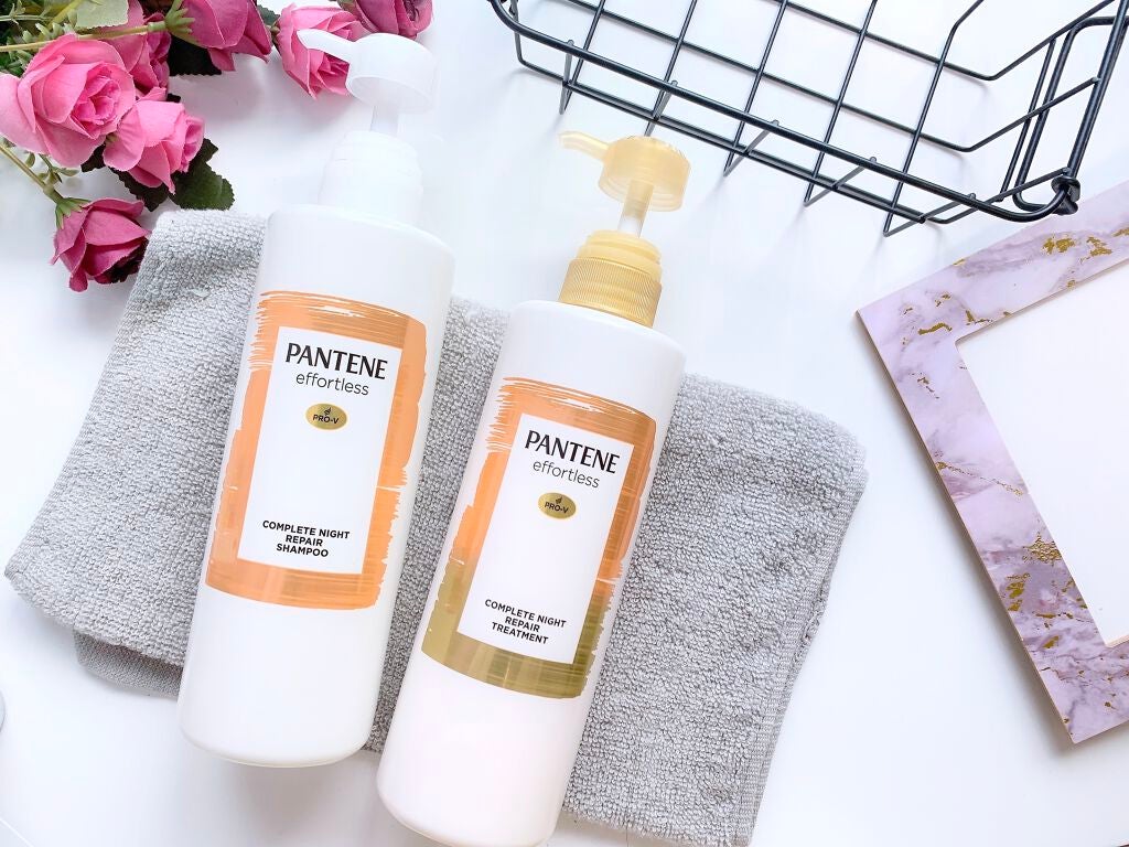 パンテーン エフォートレス コンプリートナイト リペアー シャンプー/トリートメント/パンテーン/市販シャンプーを使ったクチコミ(1枚目)