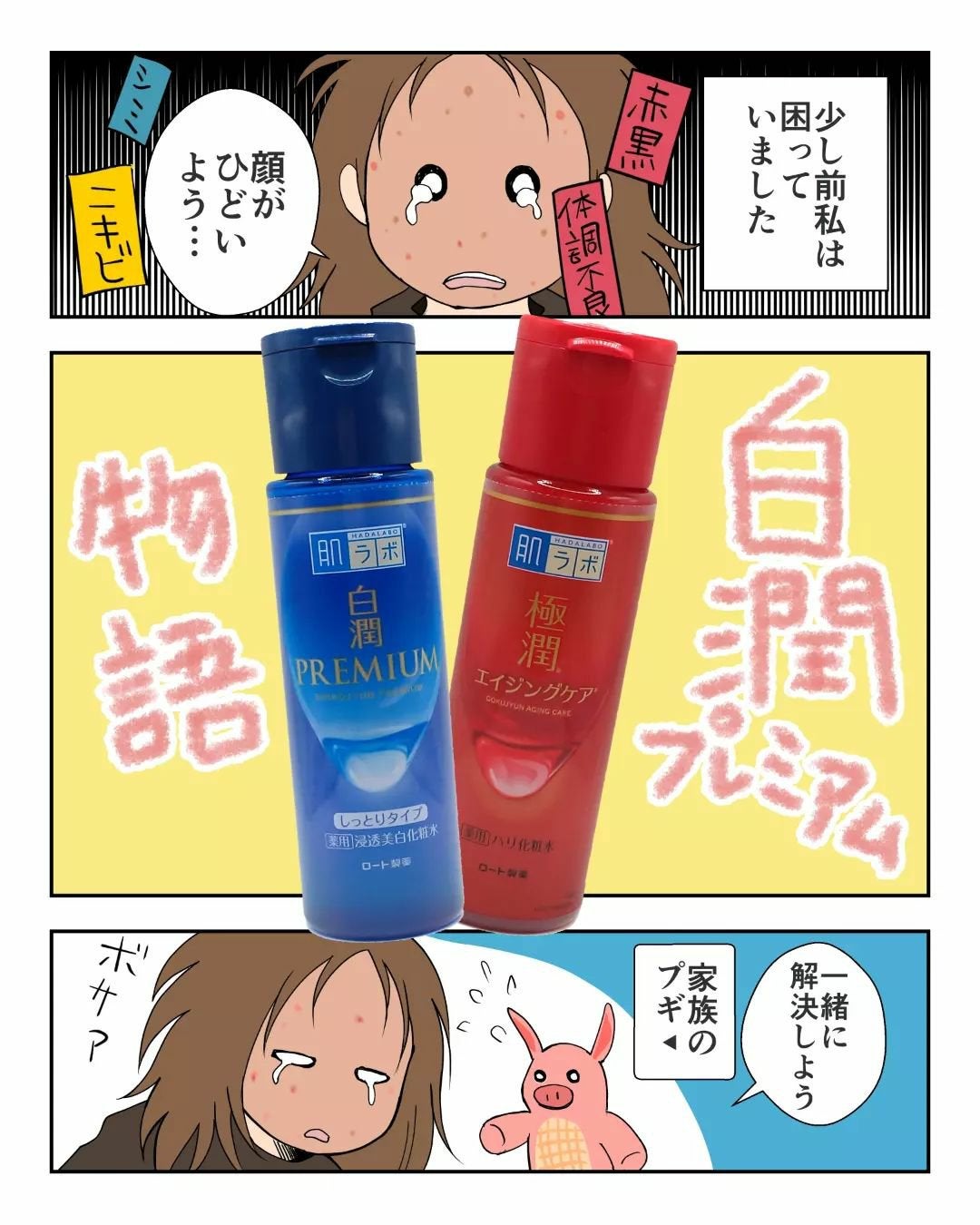白潤プレミアム 薬用浸透美白化粧水(しっとりタイプ)/肌ラボ/化粧水を使ったクチコミ(1枚目)