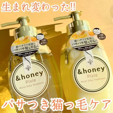 &honey ＆honey ピクシーモイストシルキー　シャンプー1.0/ヘアトリートメント2.0のクチコミ「&honeyが生まれ変わった！

🏷ブランド名：&honey
🛒商品名：＆honey ピクシー.....」（1枚目）