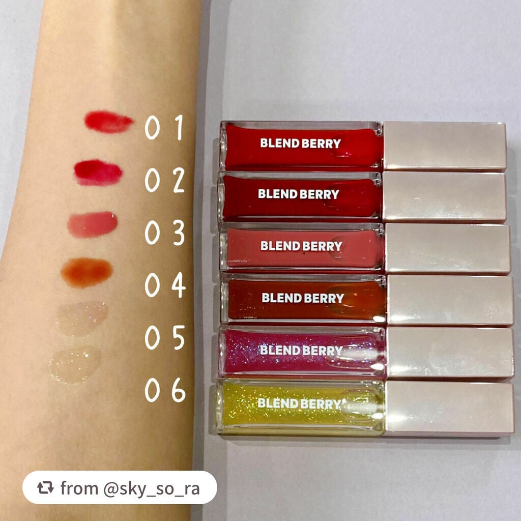 ジューシィリップデュウ/BLEND BERRY/口紅を使ったクチコミ(2枚目)