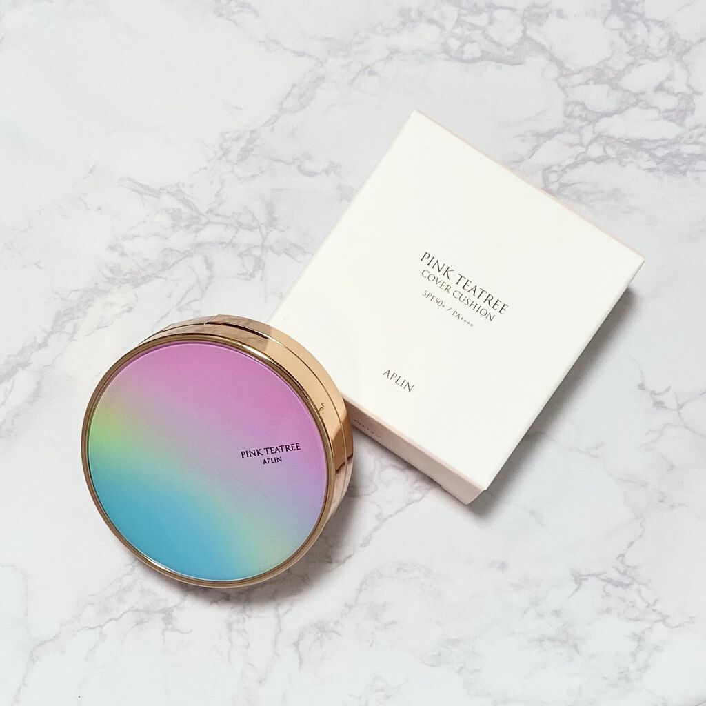 ピンクティーツリーカバークッション/APLIN/クッションファンデーションを使ったクチコミ（1枚目）