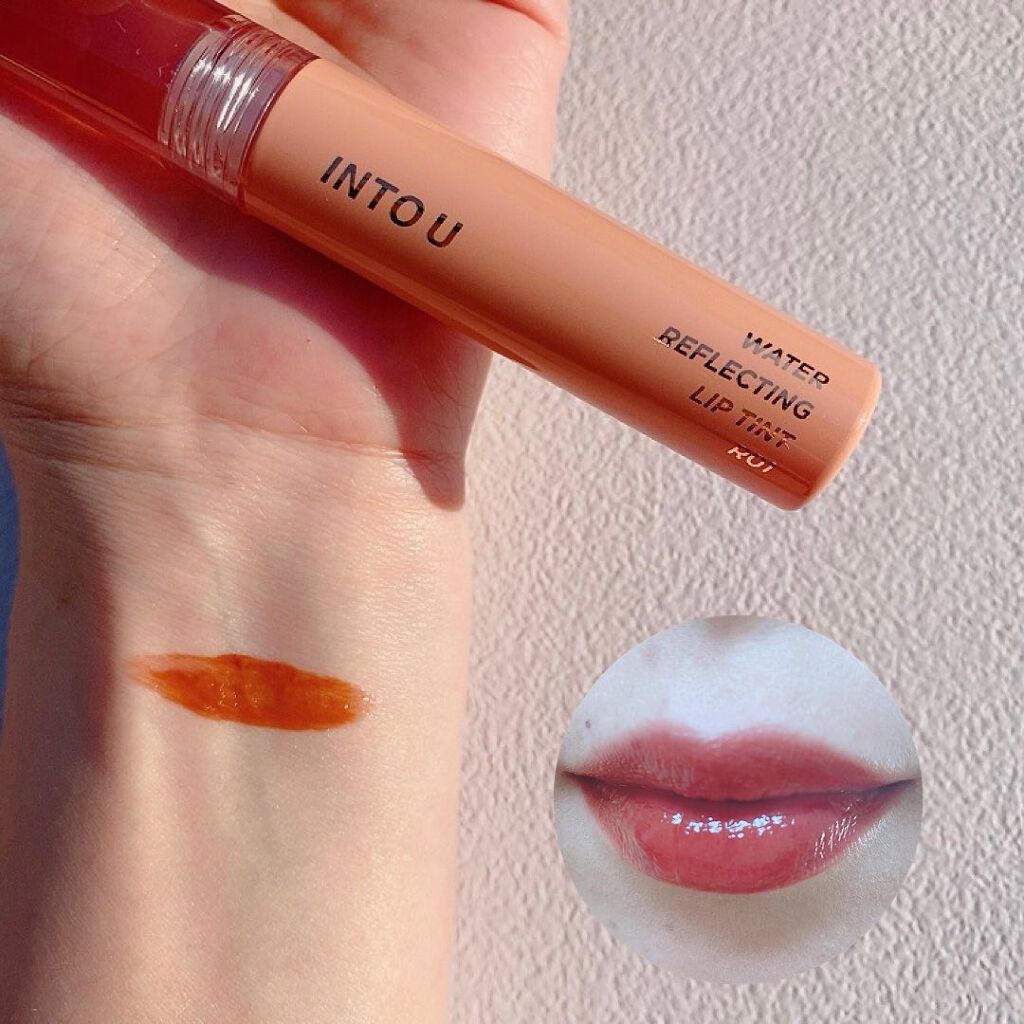 ウォーターリフレクティングリップティント/INTO U/リップティントを使ったクチコミ（2枚目）