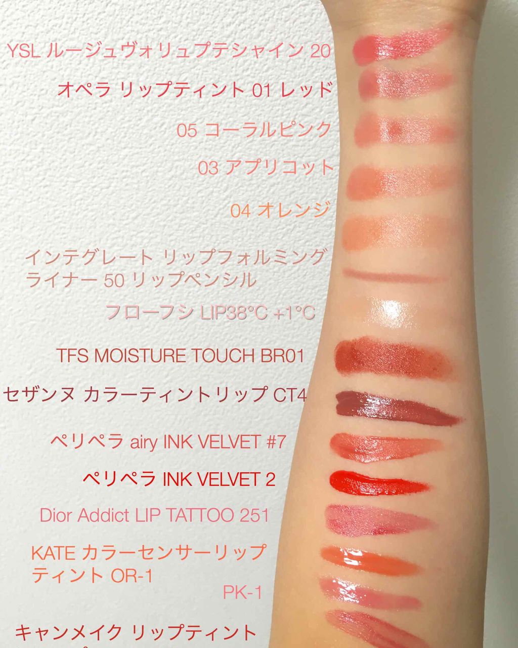 べる | オイリー肌→乾燥肌 on LIPS 「少し前に作った一覧表(凝り性)並べてみると新鮮だよね新しい仲間..」(1枚目)