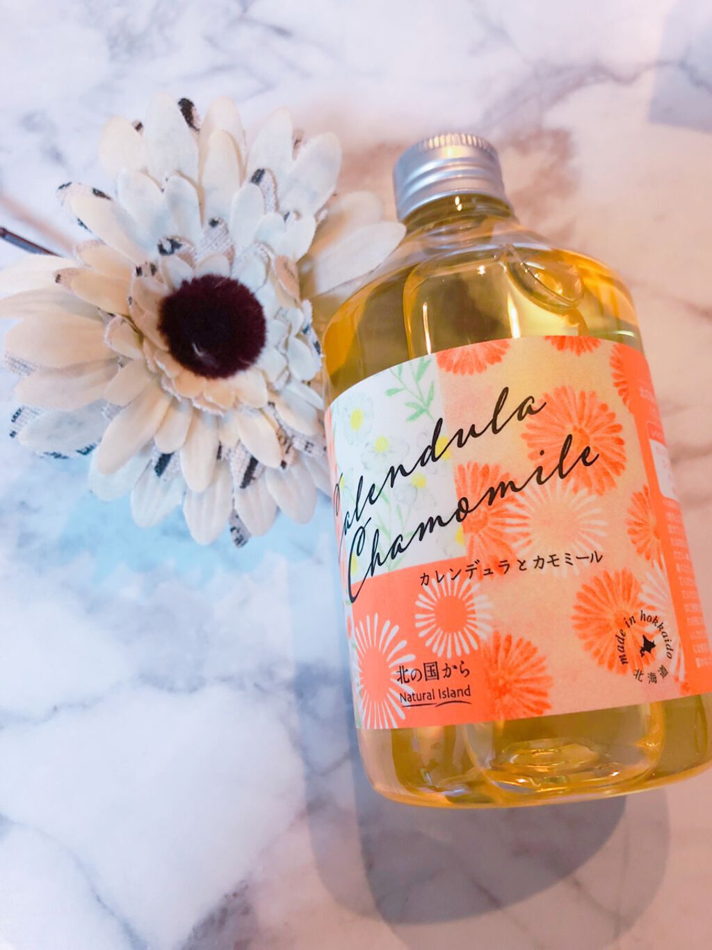 アロマバスエッセンス カレンデュラとカモミール/ナチュラルアイランド/保湿系入浴剤を使ったクチコミ（1枚目）