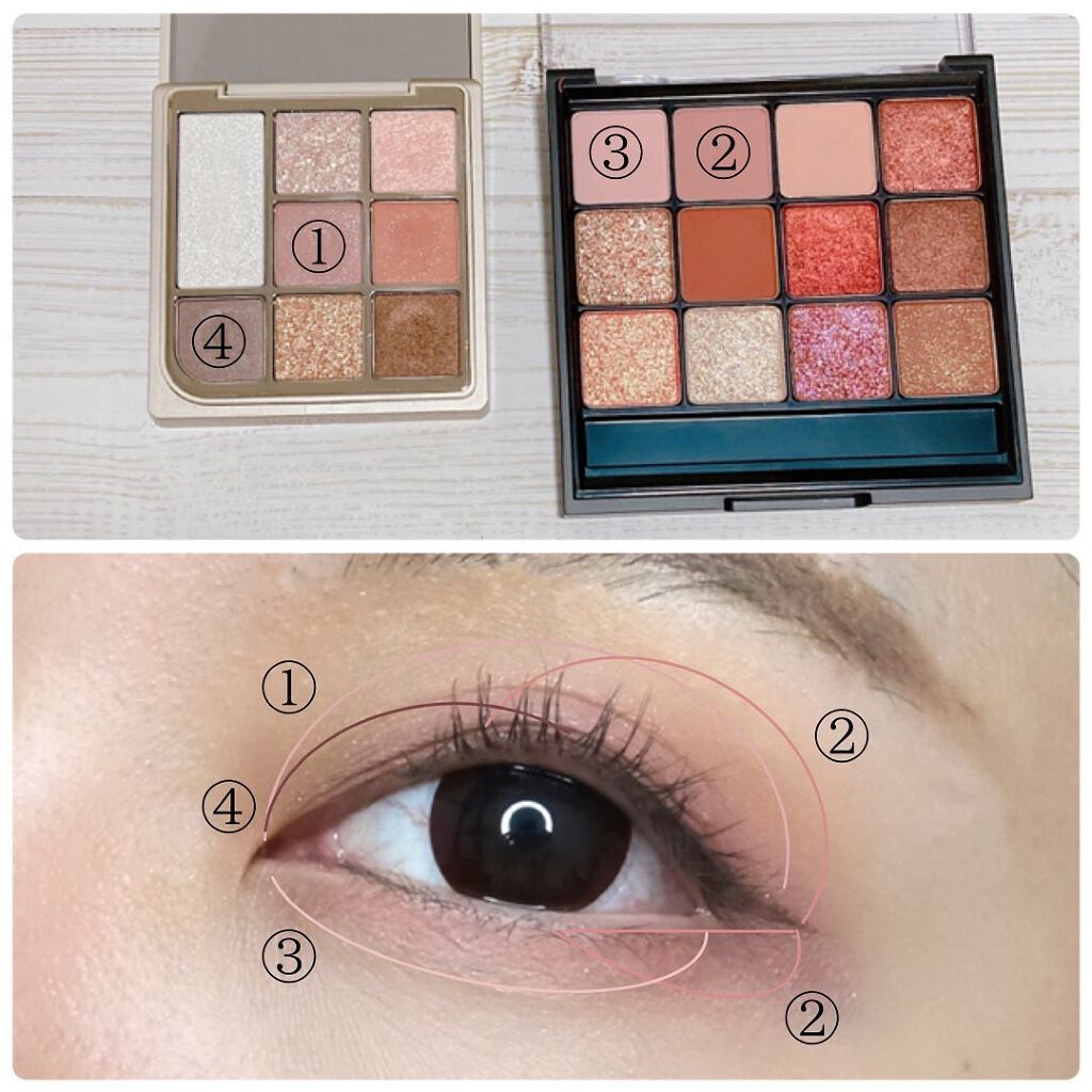 ドットオンムードアイパレット/Heart Percent/アイシャドウパレットを使ったクチコミ(4枚目)