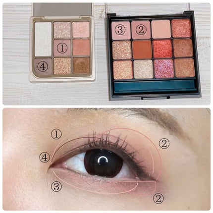 ドットオンムードアイパレット/Heart Percent/アイシャドウパレットを使ったクチコミ(4枚目)