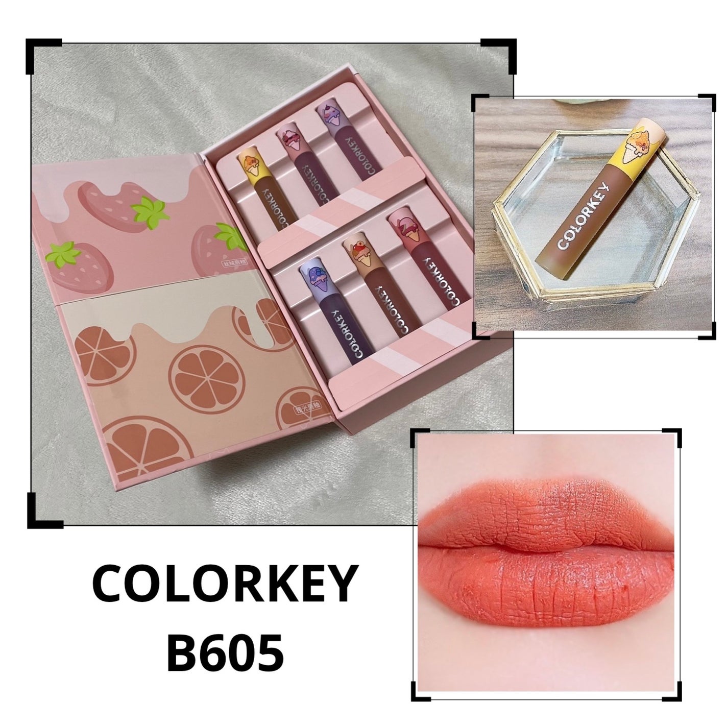 コールドスイーツ リップティント MINIリップボックス/COLORKEY/リップグロスを使ったクチコミ(1枚目)