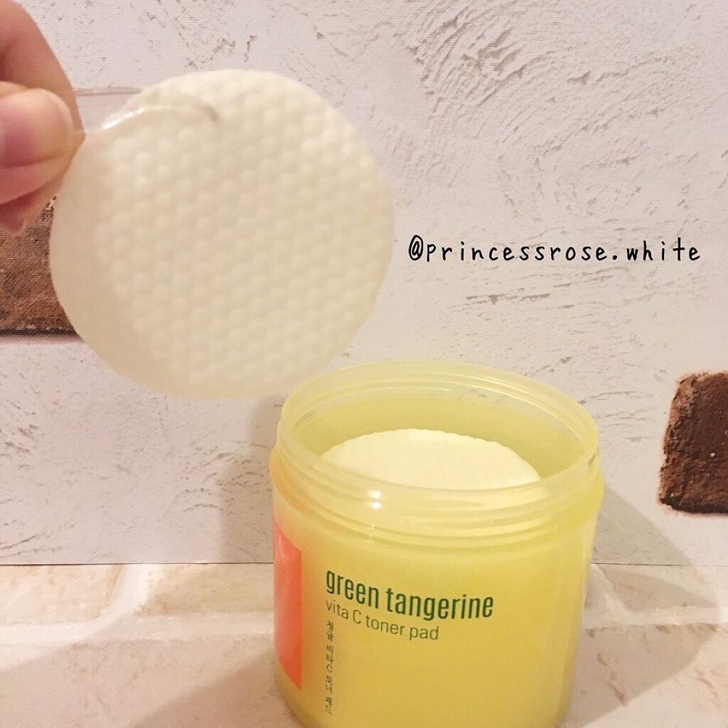 グリーンタンジェリン ビタCダークスポットケアパッド/goodal/トナーパッドを使ったクチコミ(4枚目)