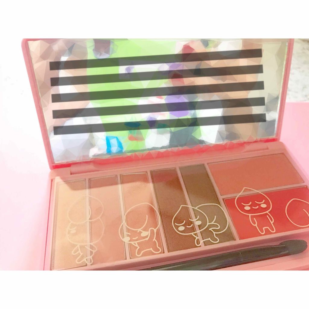 モノポップ アイズ スウィート ア ピーチ エディション- カカオ・フレンズ/THE FACE SHOP/アイシャドウパレットを使ったクチコミ(3枚目)