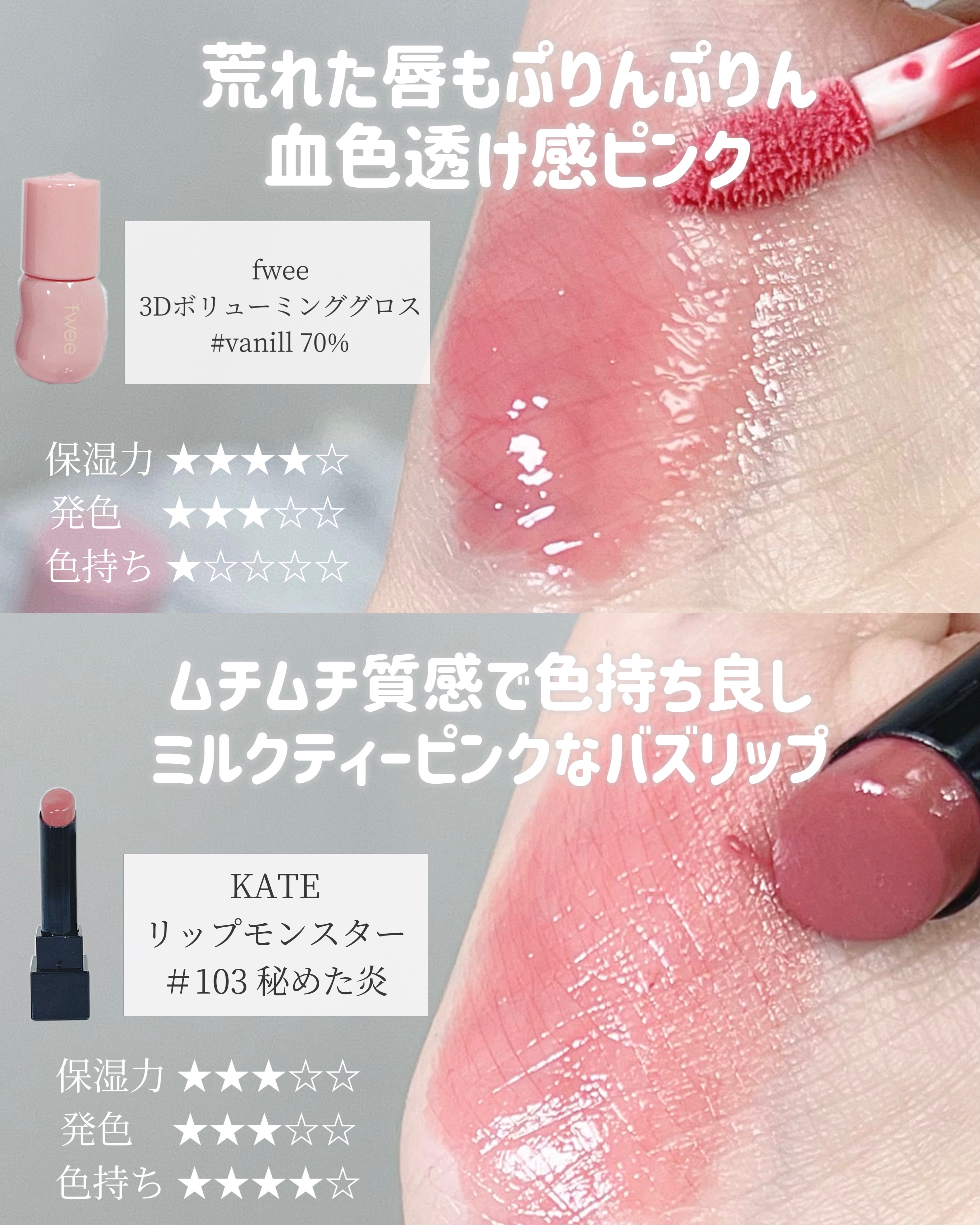 ジューシーラスティングティント/rom&nd/リップティントを使ったクチコミ（3枚目）