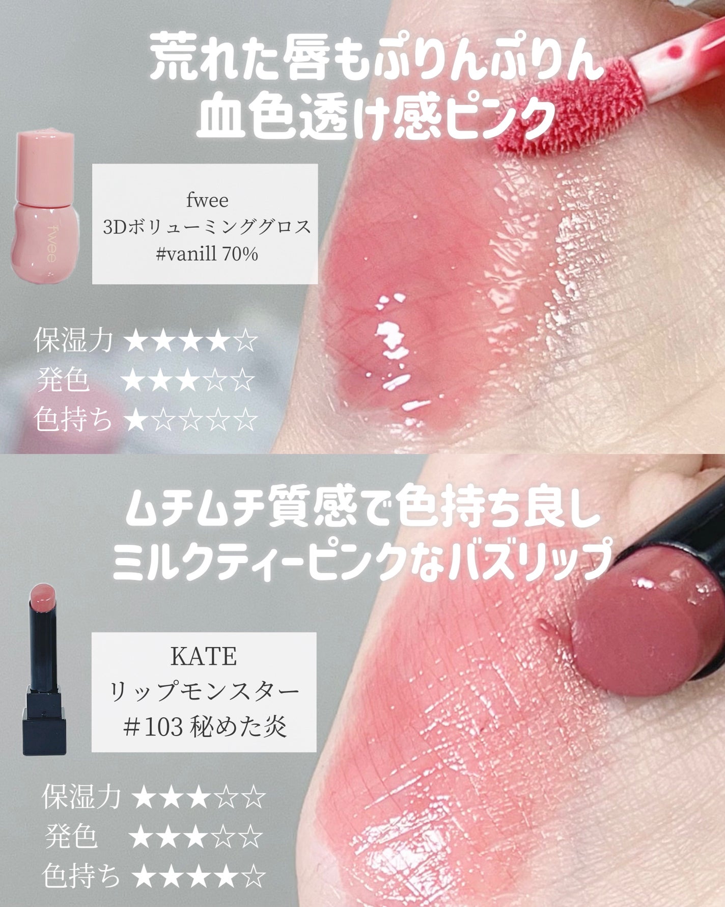 ジューシーラスティングティント/rom&nd/リップティントを使ったクチコミ(3枚目)