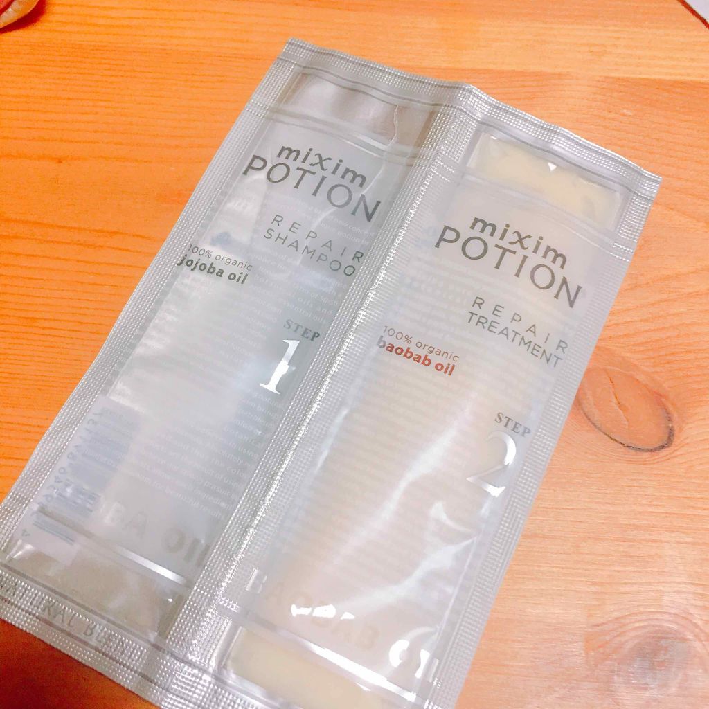 リペアシャンプー/ヘアトリートメント/mixim POTION/シャンプー・コンディショナーを使ったクチコミ（1枚目）