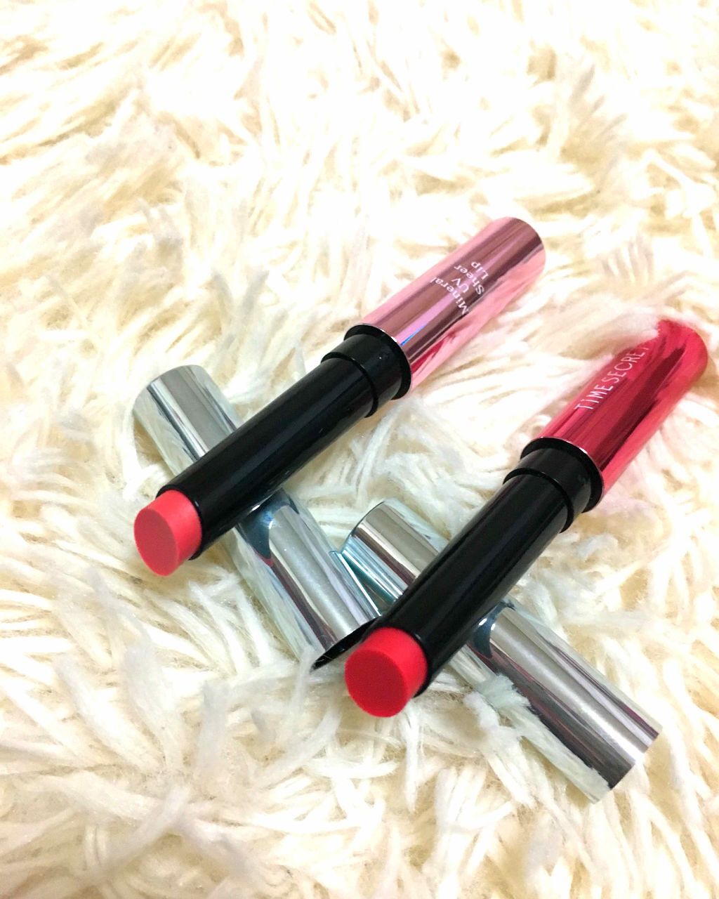 タイムシークレット ミネラルUVシアーリップ/TIME SECRET/リップケアを使ったクチコミ（2枚目）