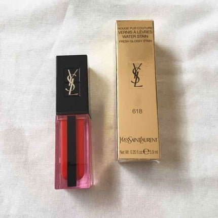 ルージュ ピュールクチュール ヴェルニ ウォーターステイン/YVES SAINT LAURENT BEAUTE/口紅を使ったクチコミ(1枚目)
