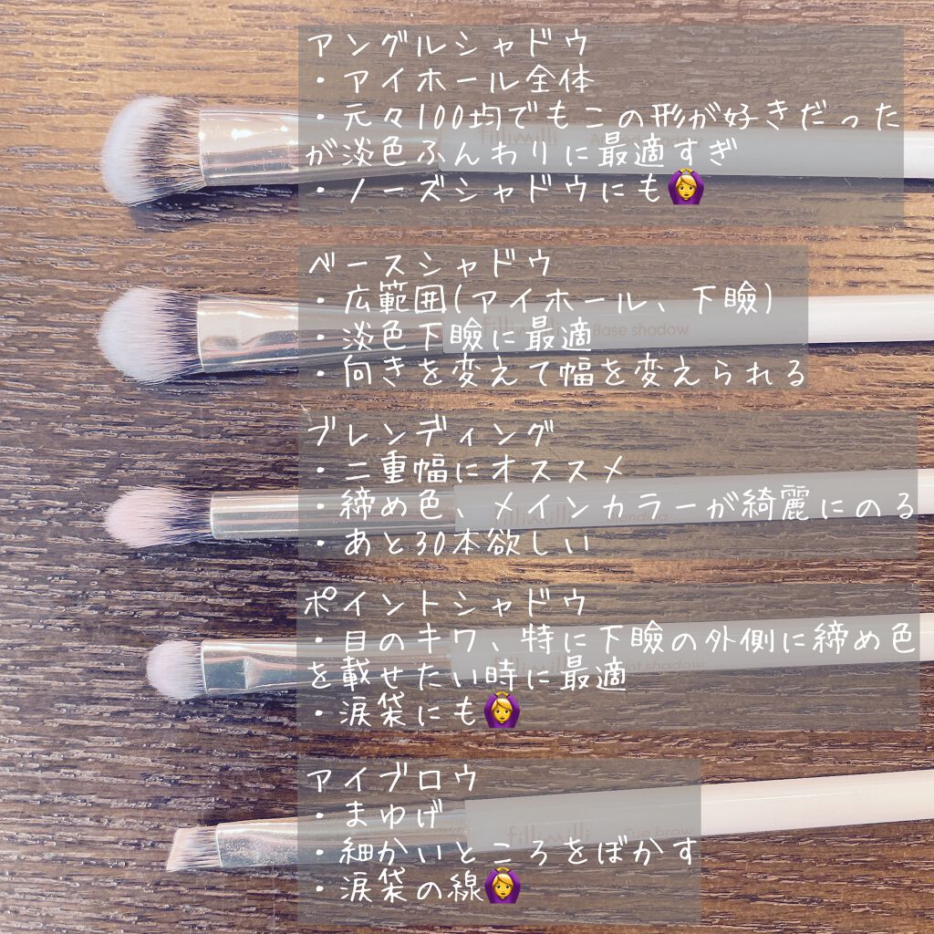 fillimilli アイメイクブラシセット/fillimilli/メイクブラシを使ったクチコミ（2枚目）