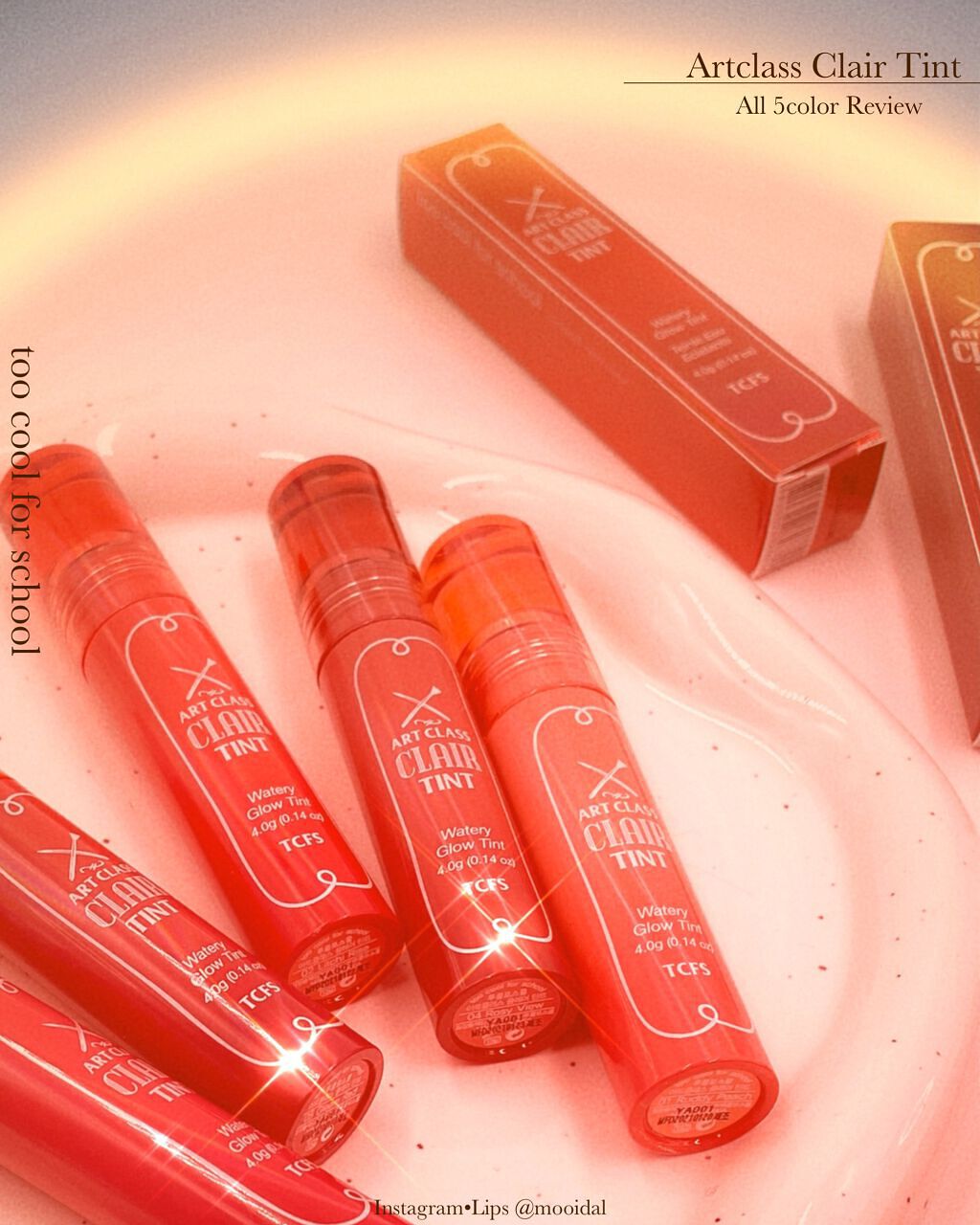 アートクラス クレアーティント #5 グリームレッド/too cool for school/リップティントを使ったクチコミ（2枚目）