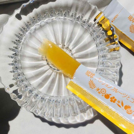 琉球 パッションフルーツとコンブチャゼリー/しまのや/ゼリー飲料を使ったクチコミ(3枚目)