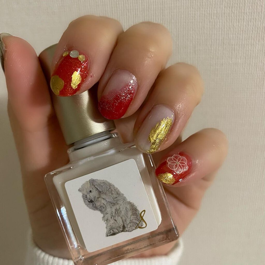 フレンドネイル(リニューアル品)	 2-3(33079)スタンダードレッド/DAISO/マニキュアを使ったクチコミ（1枚目）