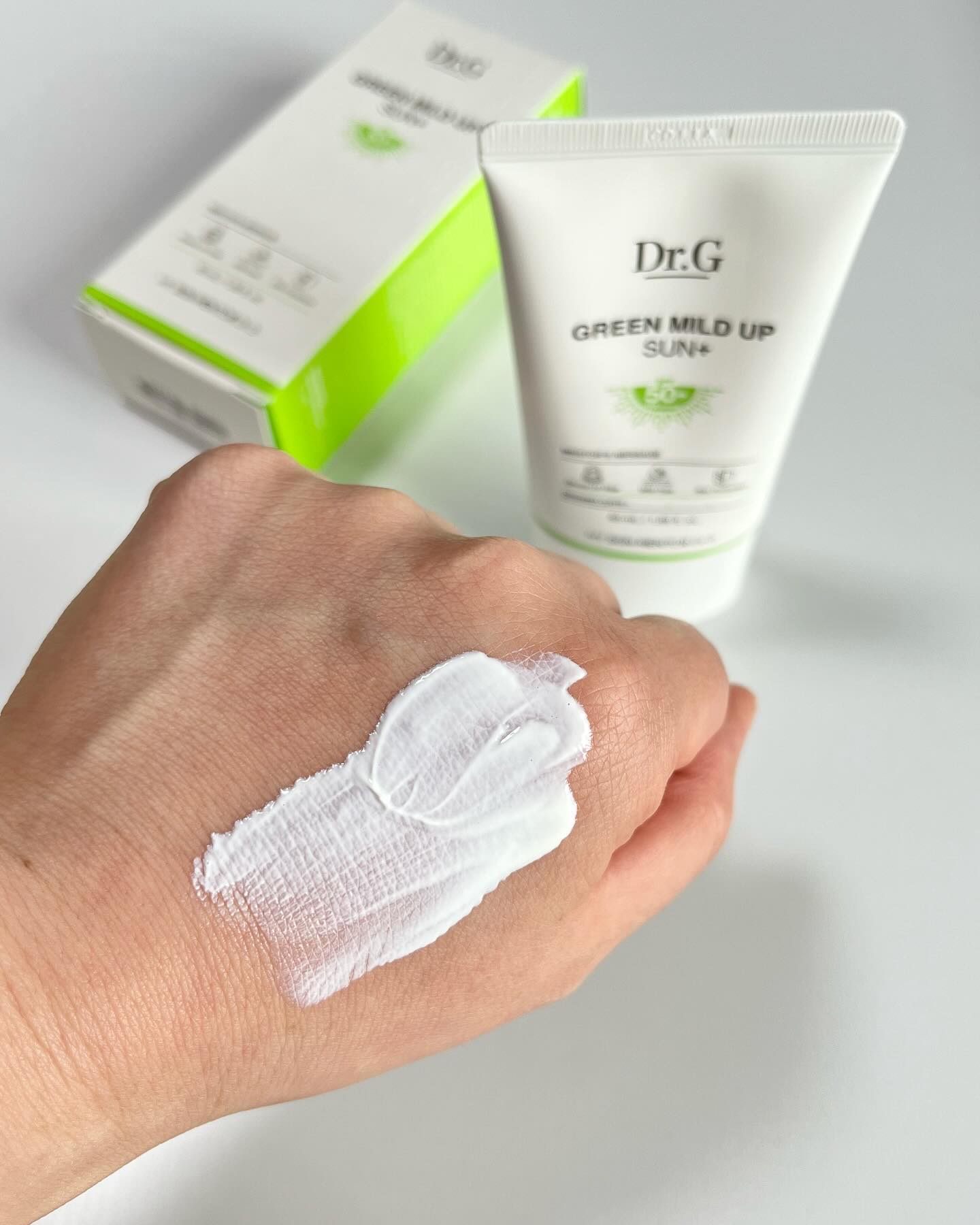 グリーンマイルドアップサンプラス/Dr.G/日焼け止めクリームを使ったクチコミ（2枚目）