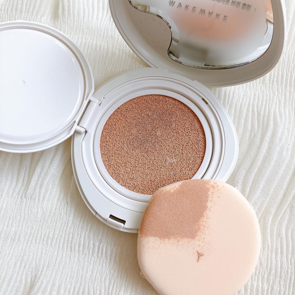 ビーガンクリーンピュアカバークッション/wakemake/クッションファンデーションを使ったクチコミ(5枚目)