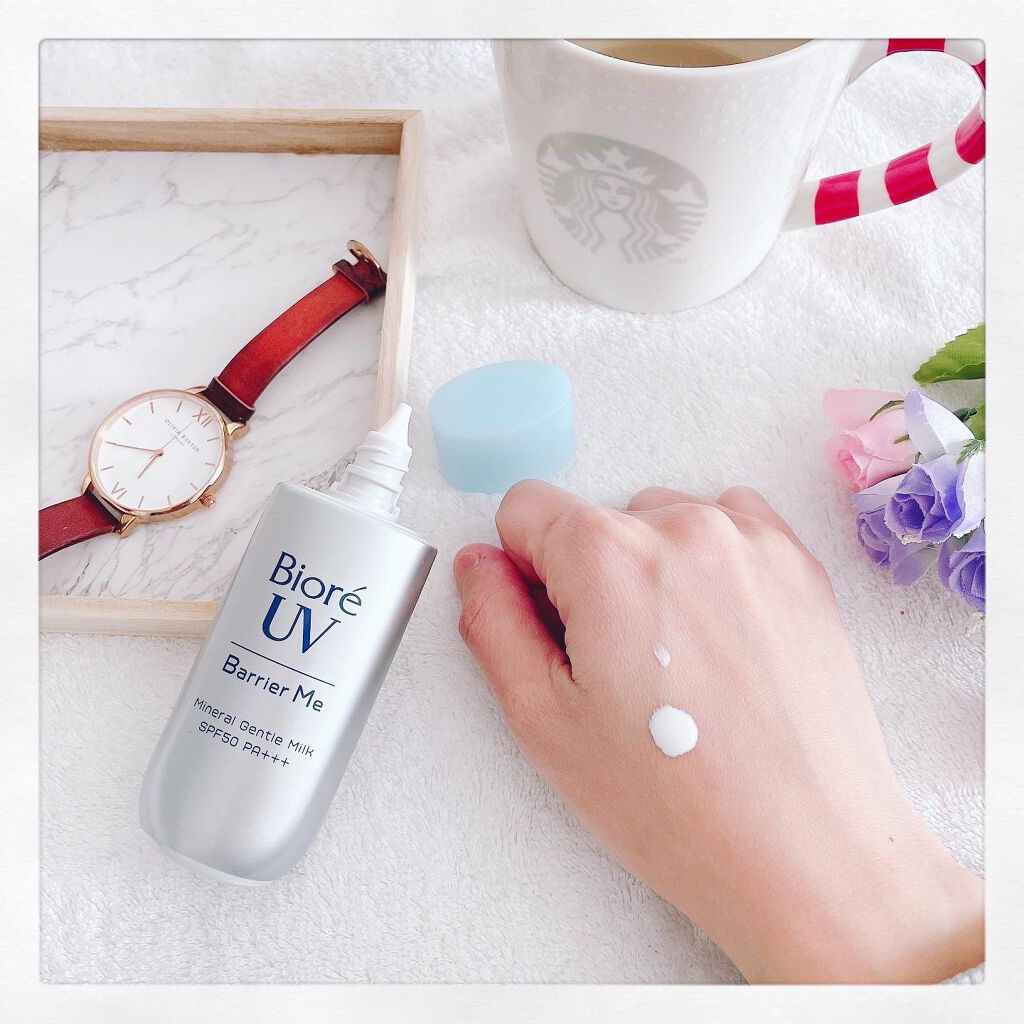 ビオレUV バリア・ミー ミネラルジェントルミルク/ビオレ/日焼け止めミルクを使ったクチコミ(3枚目)
