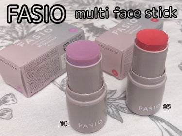 FASIO マルチフェイス スティックのクチコミ「FASIO
マルチフェイス スティック
03　Ms. Pink
10　Violet Auror.....」（1枚目）