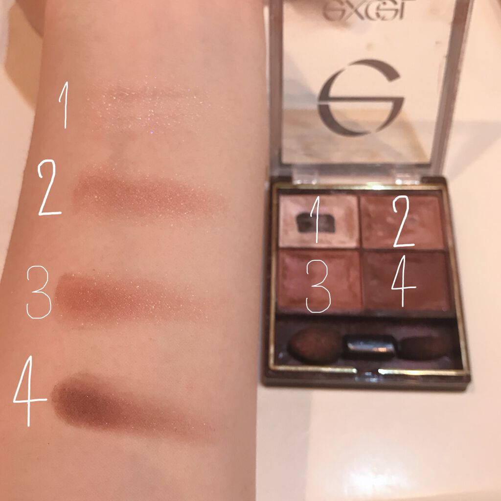 スキニーリッチシャドウ/excel/アイシャドウパレットを使ったクチコミ（3枚目）