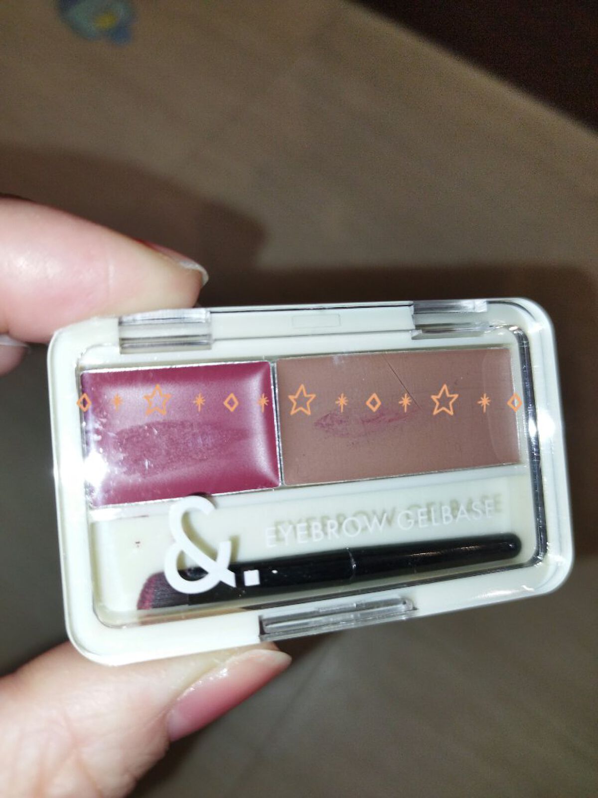 ＆.眉ジェルベース ピンクブラウン/DAISO/その他アイブロウを使ったクチコミ（1枚目）