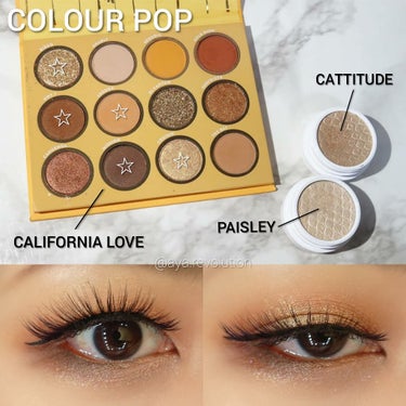 California Love/ColourPop/パウダーアイシャドウを使ったクチコミ（1枚目）