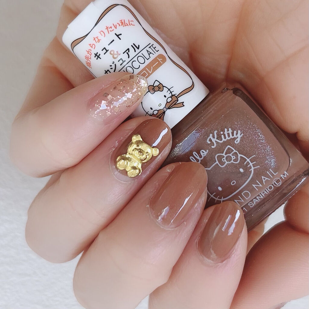 フレンドネイル(リニューアル品)	 2-10(33086)ミルクチョコレート/DAISO/マニキュアを使ったクチコミ（1枚目）