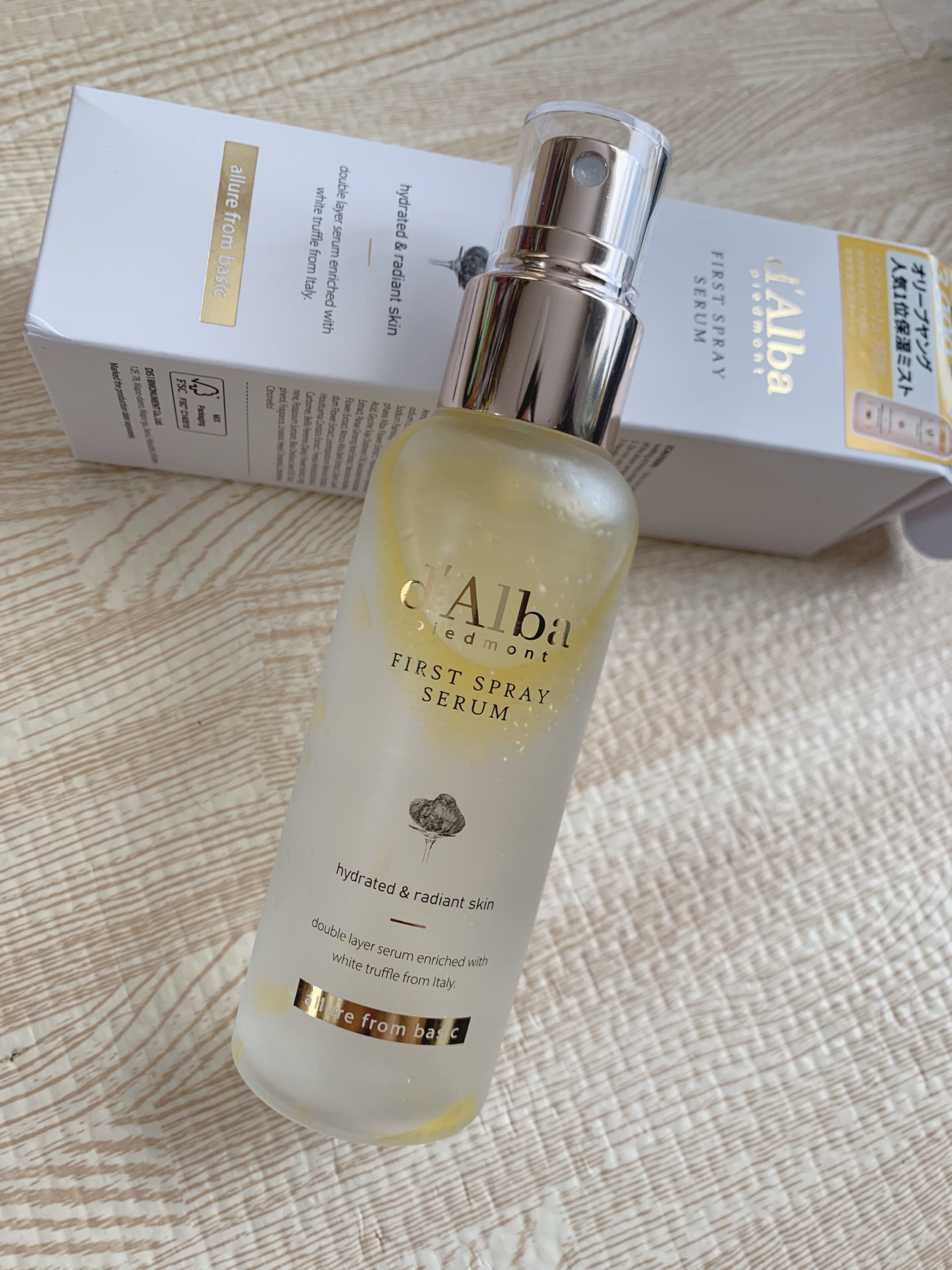 ダルバ ホワイトトリュフファーストスプレーセラム/ダルバ/ミスト状化粧水を使ったクチコミ（1枚目）