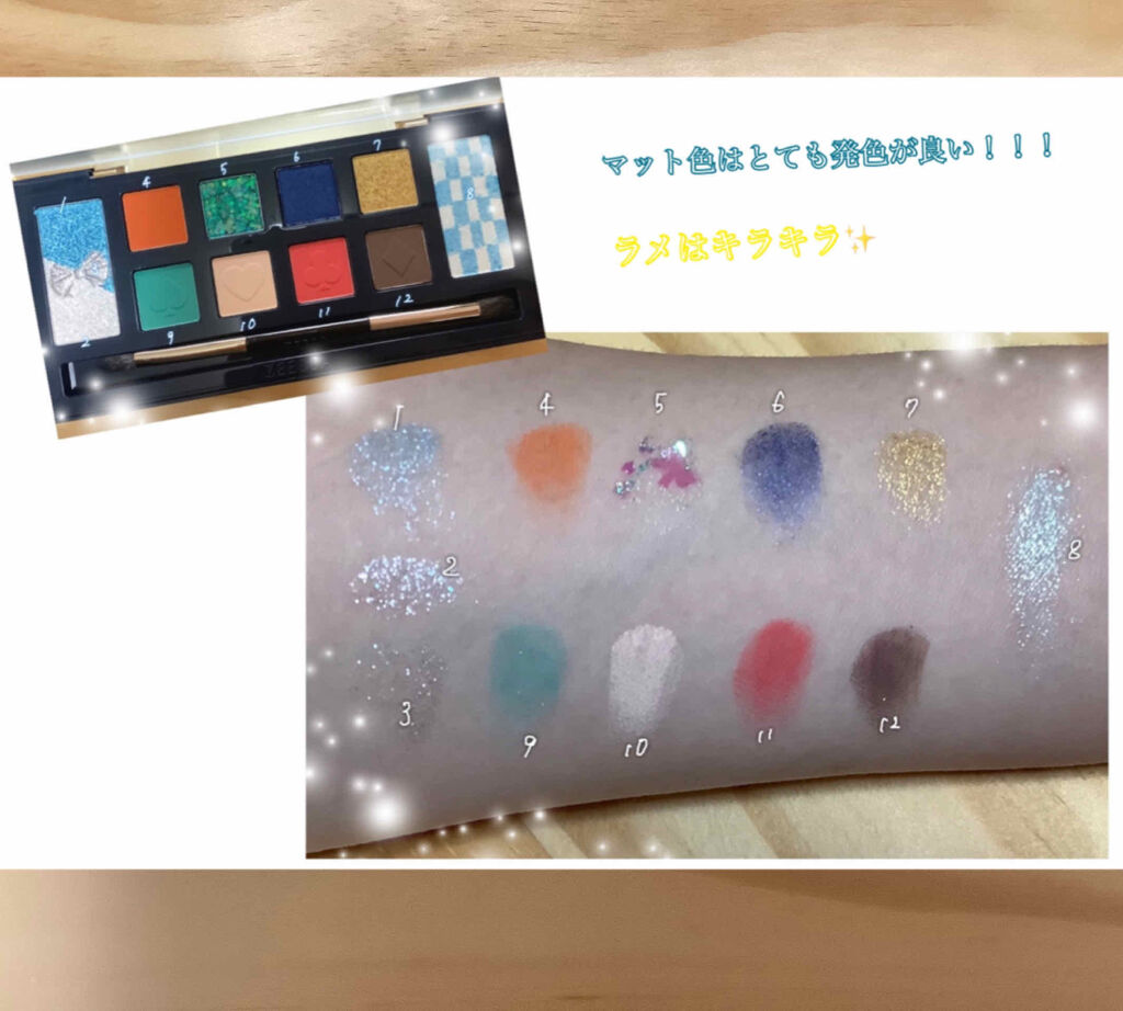 アリスドリームランドシリーズ 12色アイシャドウパレット（ZEESEA×大英博物館）/ZEESEA/アイシャドウパレットを使ったクチコミ（3枚目）