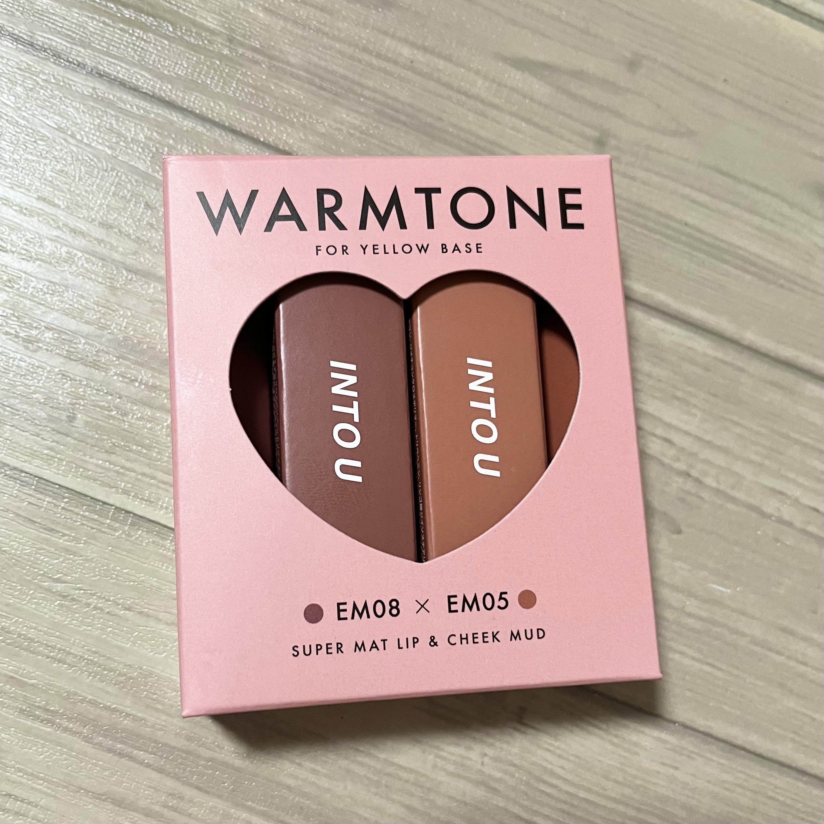 スーパーマットリップ＆チークマッド/INTO U/口紅を使ったクチコミ（1枚目）