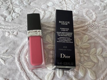 ルージュ ディオール フォーエヴァー リキッド 458 フォーエヴァー パリ/Dior/口紅を使ったクチコミ（1枚目）