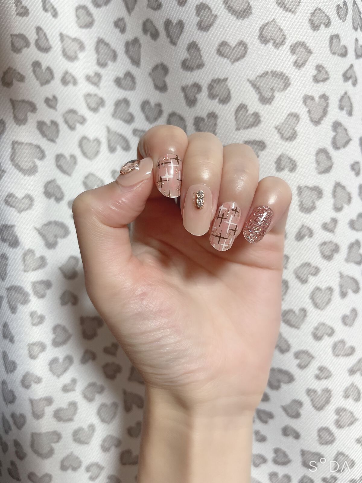 セミキュアジェルネイル(ハンド)/ohora/ネイルシールを使ったクチコミ(2枚目)