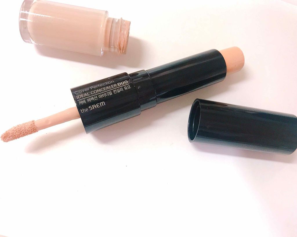 カバーパーフェクション アイディールコンシーラー デュオ/the SAEM/スティックコンシーラーを使ったクチコミ（2枚目）