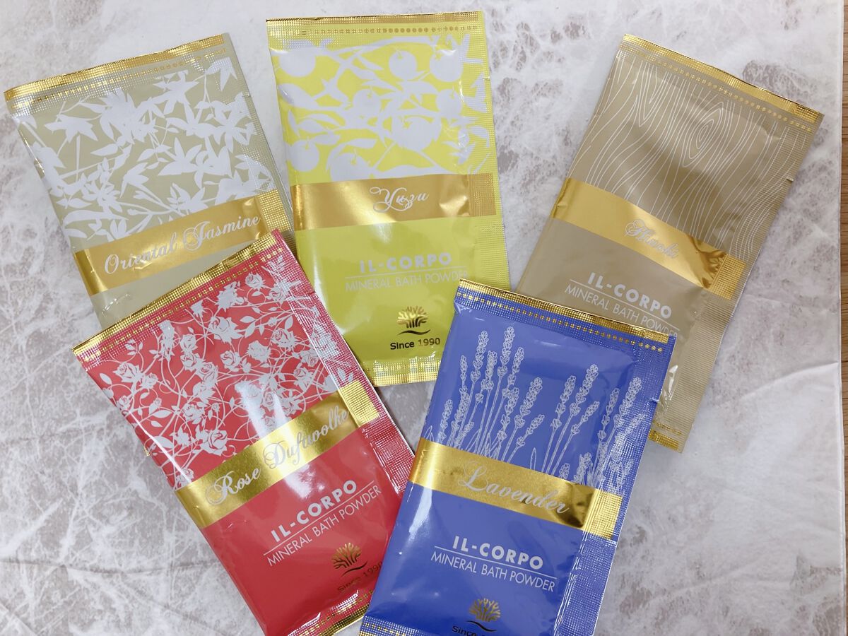 ミネラルバスパウダー グリーティングギフト/イルコルポ/入浴剤セットを使ったクチコミ（2枚目）