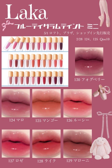 フルーティーグラムティント/Laka/リップティントを使ったクチコミ(2枚目)
