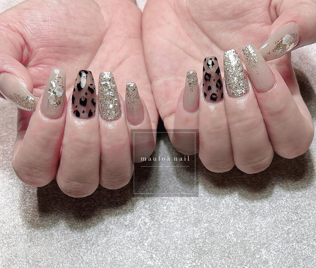 mauloa_nail on LIPS 「・ 💗💗💗・・#ネイル#ネイルデザイン#豹柄ネイル#ネイル..」(1枚目)