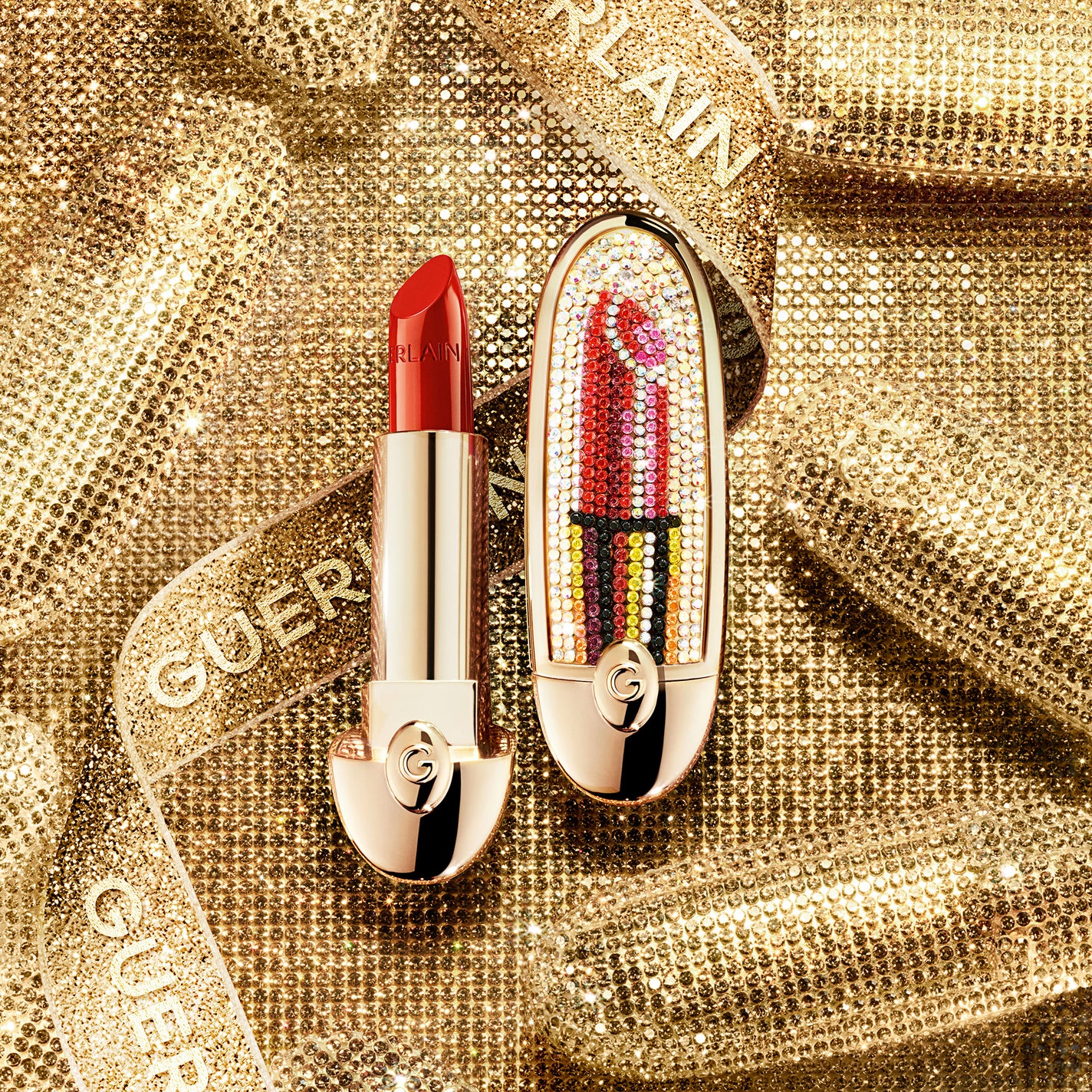 【新品】ゲラン GUERLAIN 口紅 ケース セット Guerlain Beauty Bees on LIPS 「ラインストーンが大胆に煌めく