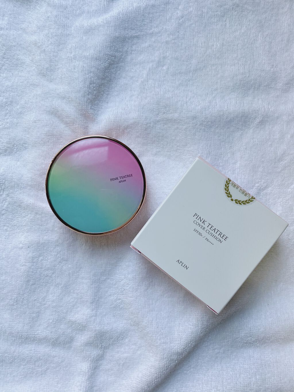 ピンクティーツリーカバークッション/APLIN/クッションファンデーションを使ったクチコミ(1枚目)