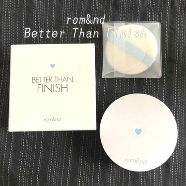 ＊rom&nd
Better  Than Finish


롬앤から新しく出たフェイスパウダー！言わずもがな買うよね、、、


大きさはクッションファンデと同じくらいの大きさです。

パフもブラシも付い