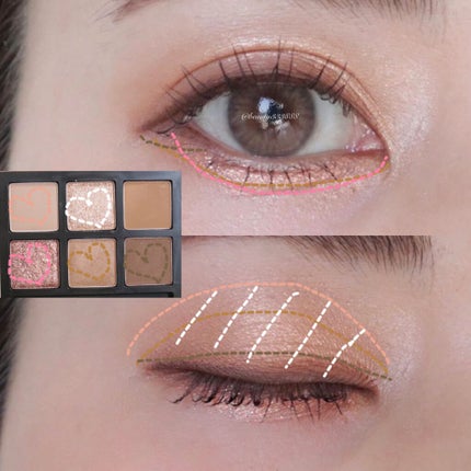 ハート プレイカラーアイズ/ETUDE/アイシャドウパレットを使ったクチコミ(3枚目)