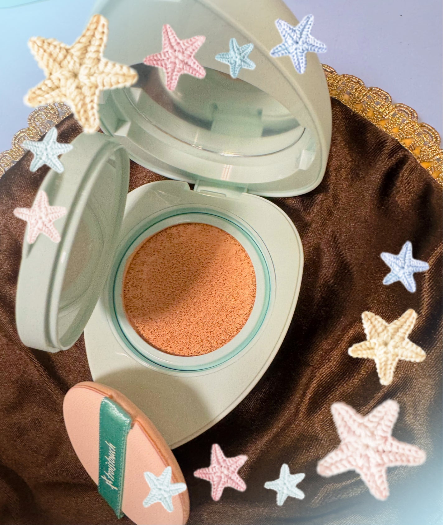 トワタッチ ハートクッション アクアベア/troistouch/クッションファンデーションを使ったクチコミ(2枚目)