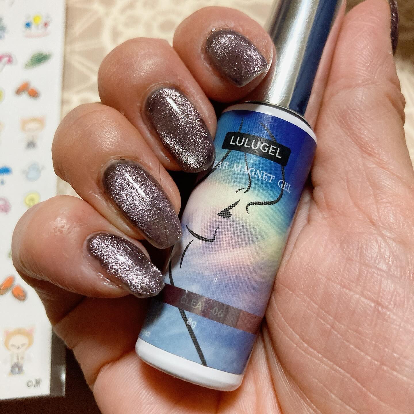 七彩マグネットジェル/LULUGEL/ジェルネイルを使ったクチコミ（2枚目）