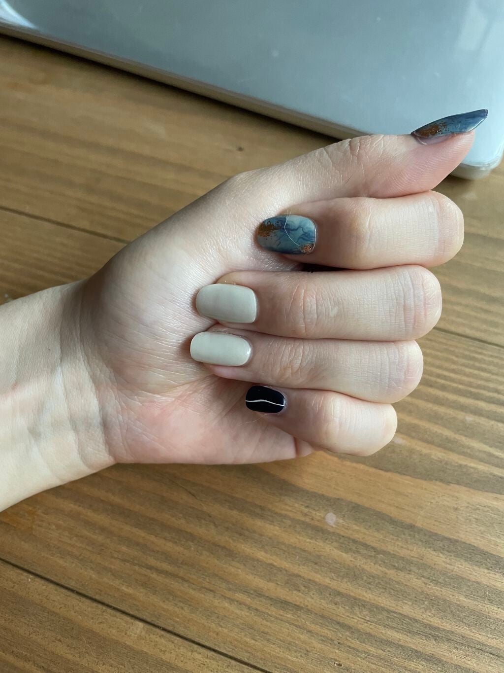 セミキュアジェルネイル(ハンド)/ohora/ネイルシールを使ったクチコミ(1枚目)