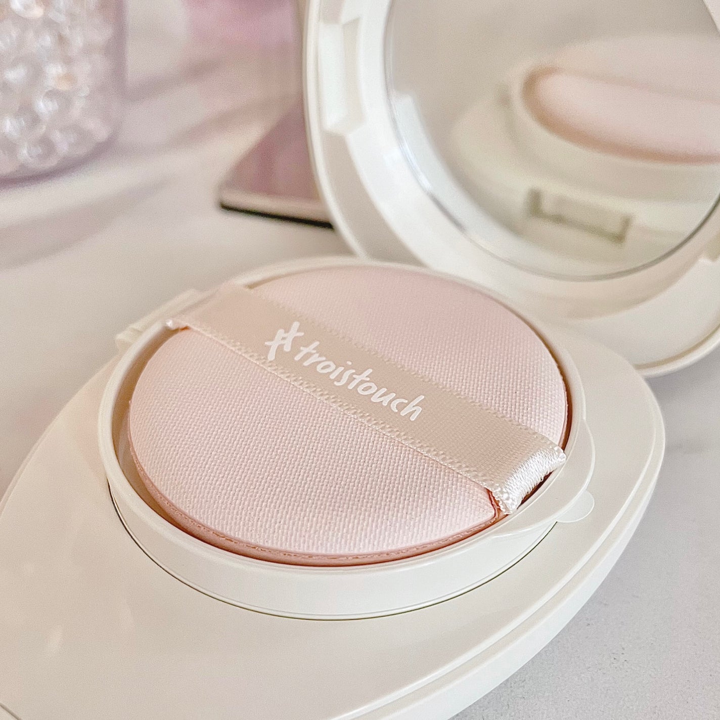 トワタッチ ハートクッション マットカバー/troistouch/クッションファンデーションを使ったクチコミ(3枚目)