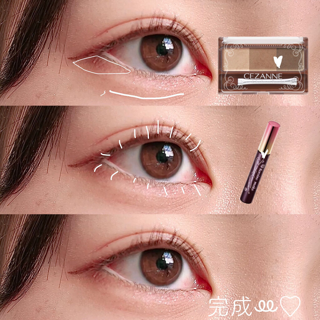 ノーズ＆アイブロウパウダー/CEZANNE/パウダーアイブロウを使ったクチコミ（3枚目）